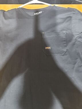 Ariat Solid Black Chest-Pocket Tee